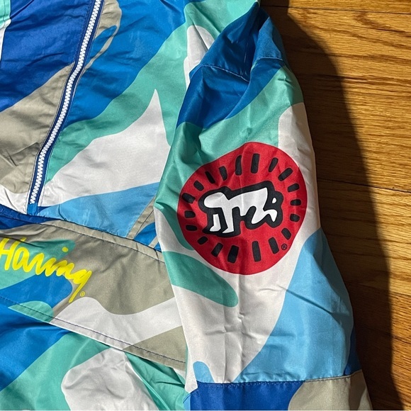 Members Only Keith Haring Limited Ed Pop Art Windbreaker Athleisure Sport Jacket - Picture 10 of 13